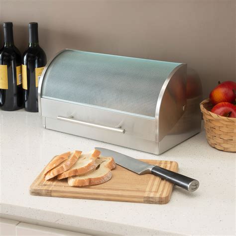 do metal bread boxes work|stainless steel bread boxes.